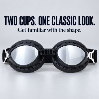 T07 Retro Motorcycle Goggles with Padded Eye Cups & Adjustable Strap