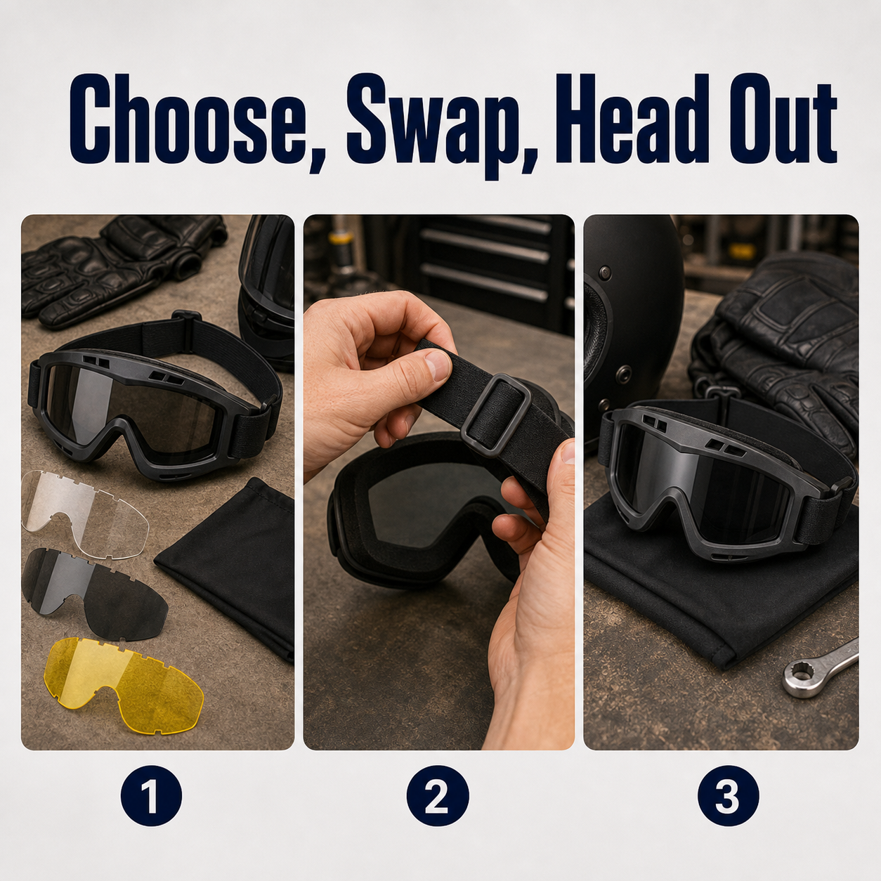 Classic Cruiser 3-in-1 Goggle Set