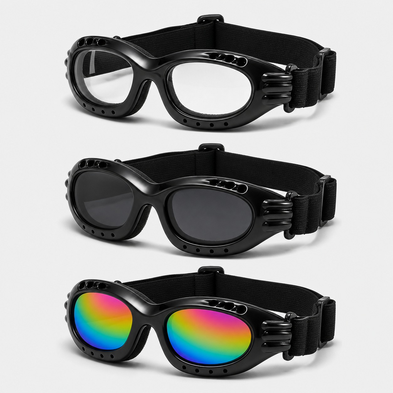 Motorcycle Goggles, Anti-UV Windproof Dustproof Dirt Bike ATV Ski Goggles