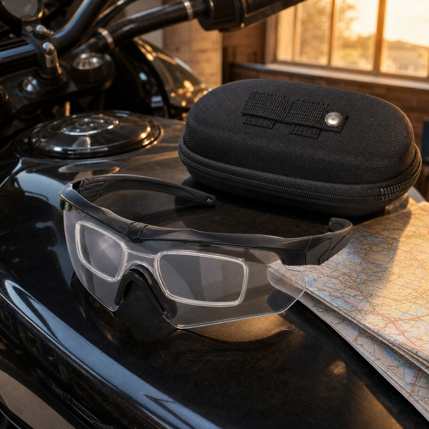 Interchangeable Lens Rider Glasses Set