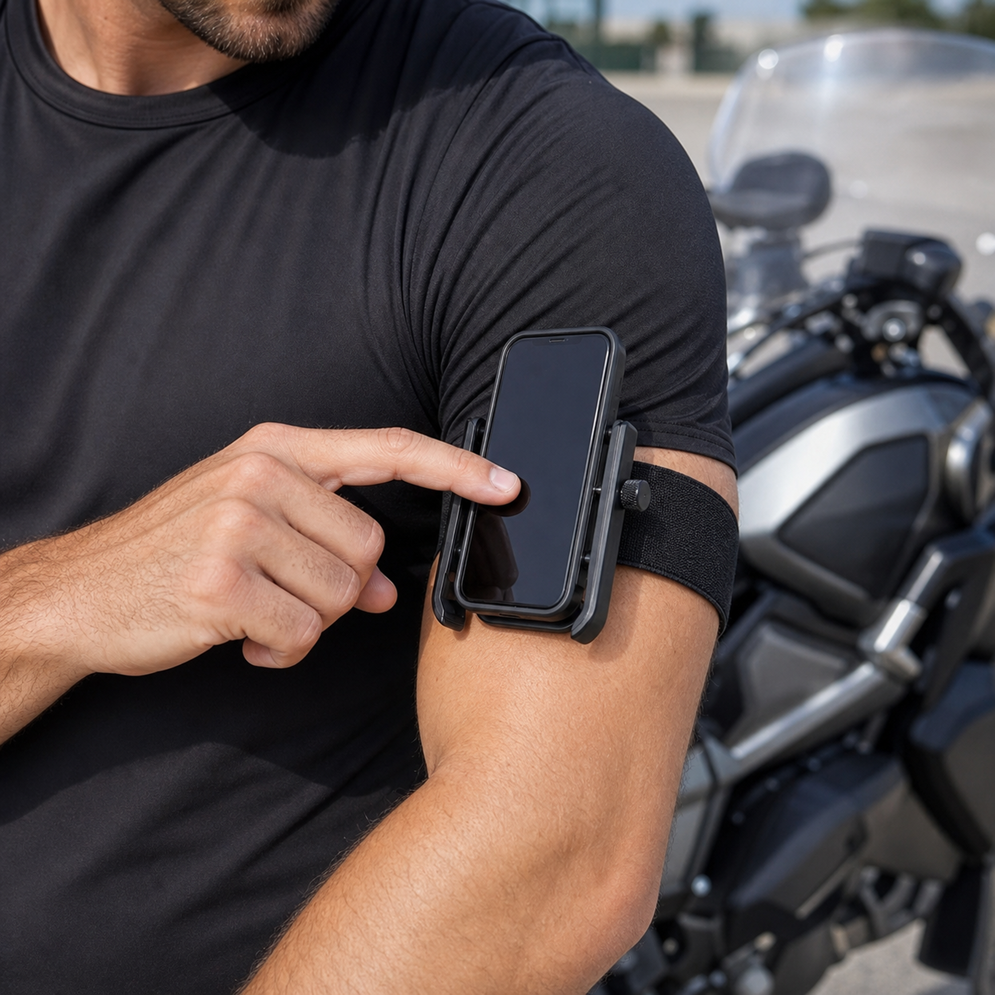 360-Degree Rotating Wrist & Arm Phone Holder with Locking Side Clamps