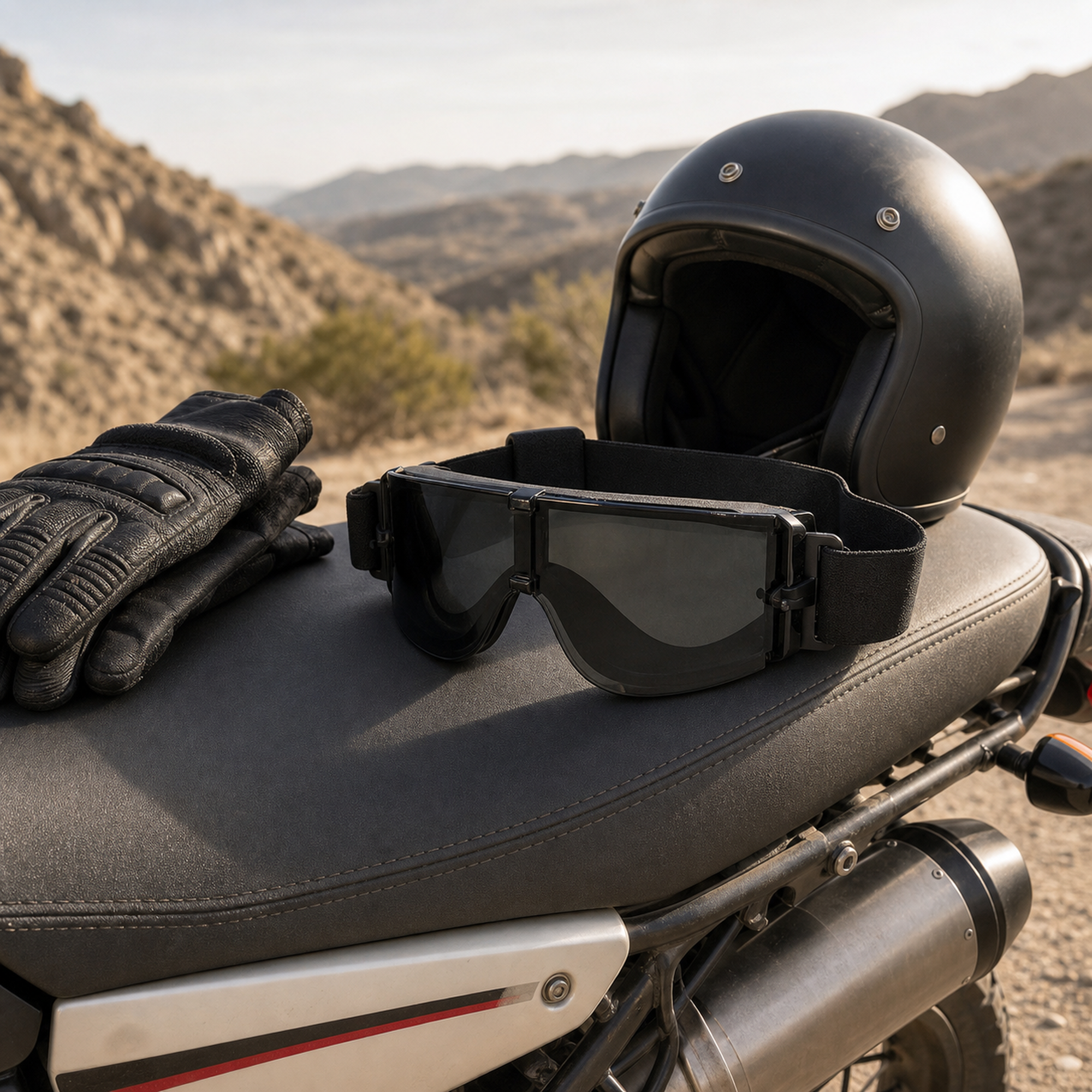 Interchangeable Lens Wraparound Rider Goggles