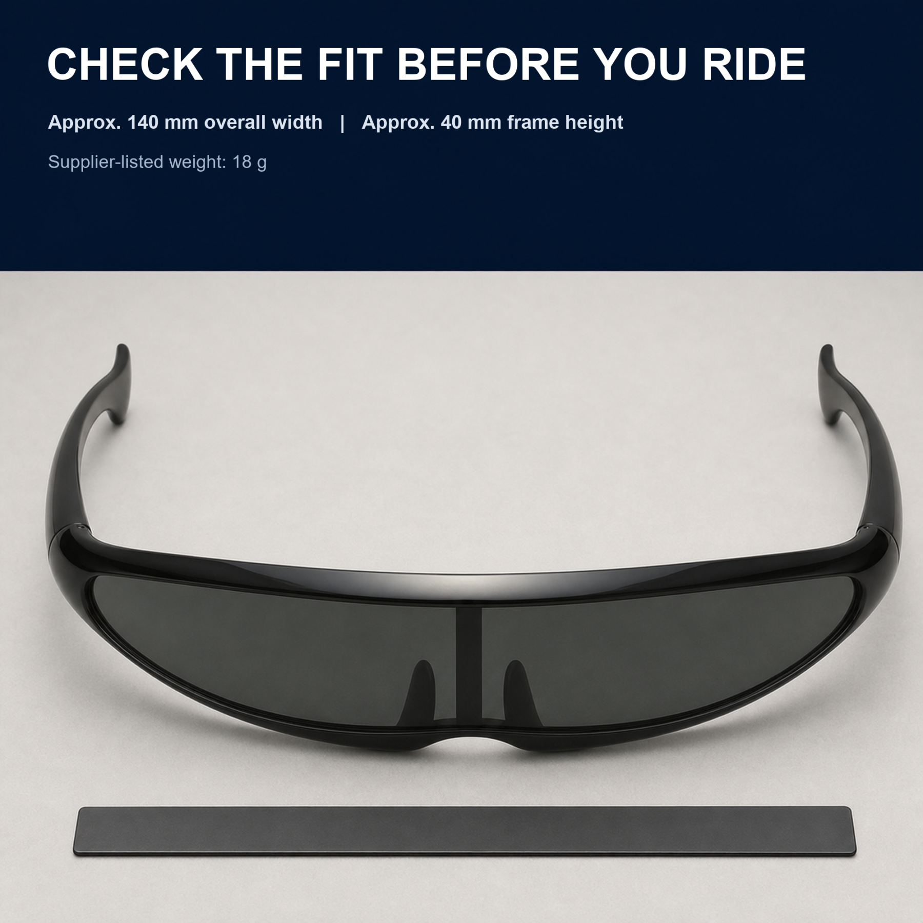 Low-Profile Wraparound Motorcycle Sunglasses