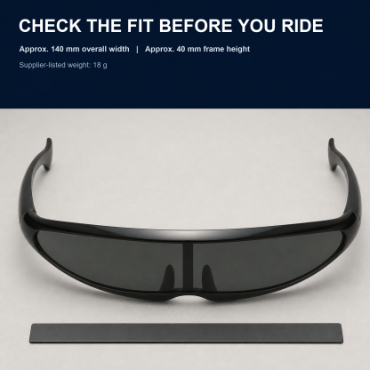Low-Profile Wraparound Motorcycle Sunglasses