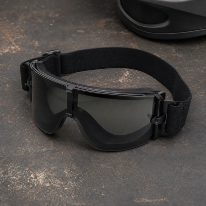 Interchangeable Lens Wraparound Rider Goggles