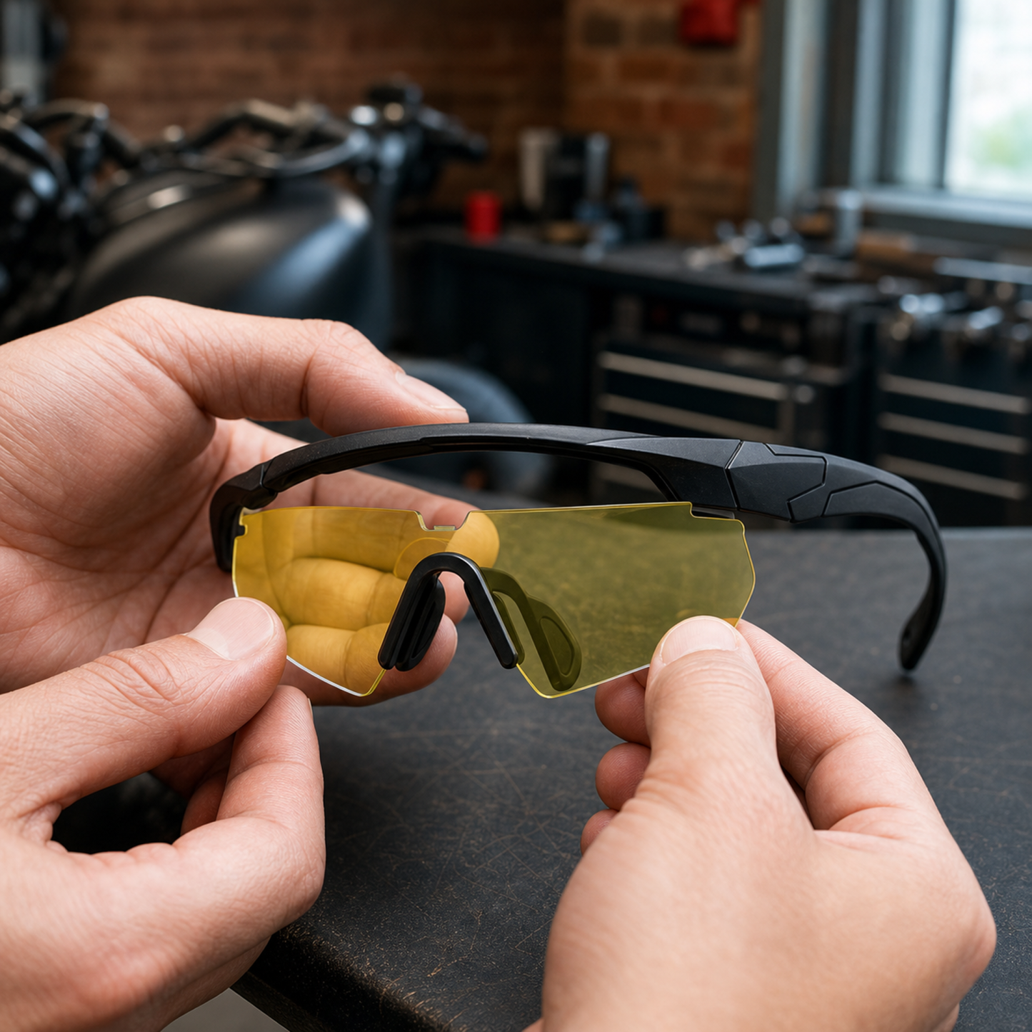 Interchangeable Lens Rider Glasses Set