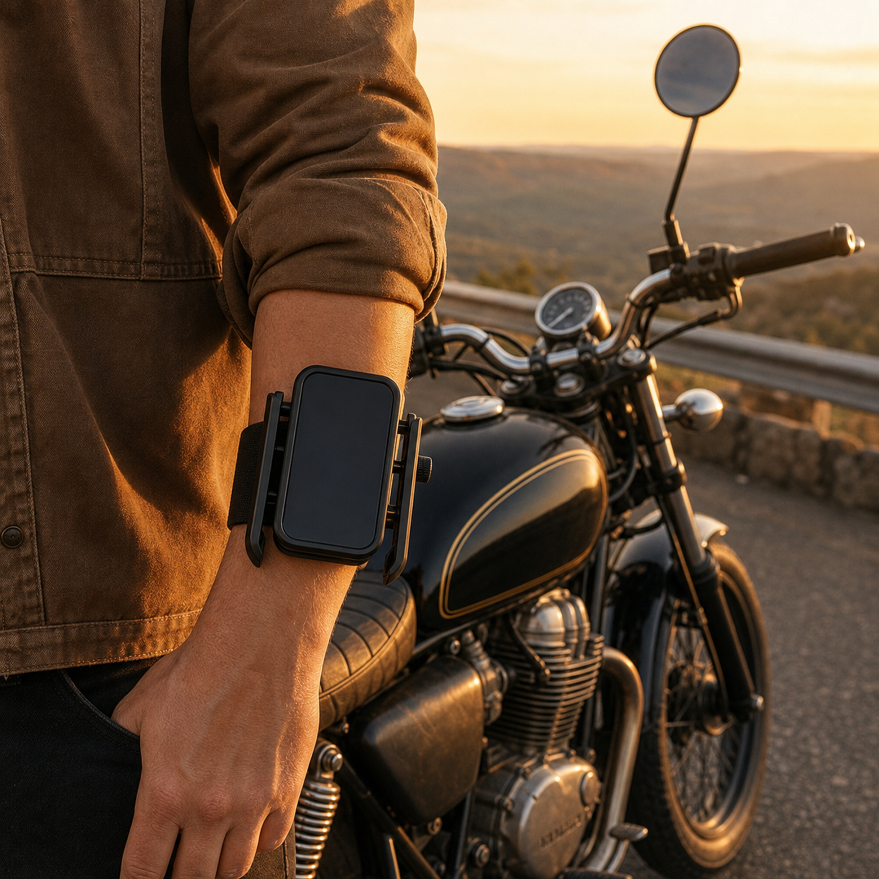 360-Degree Rotating Wrist & Arm Phone Holder with Locking Side Clamps