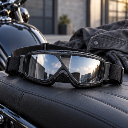 T16 Vintage Aviator Motorcycle Goggles – Windproof Padded Riding Eyewear
