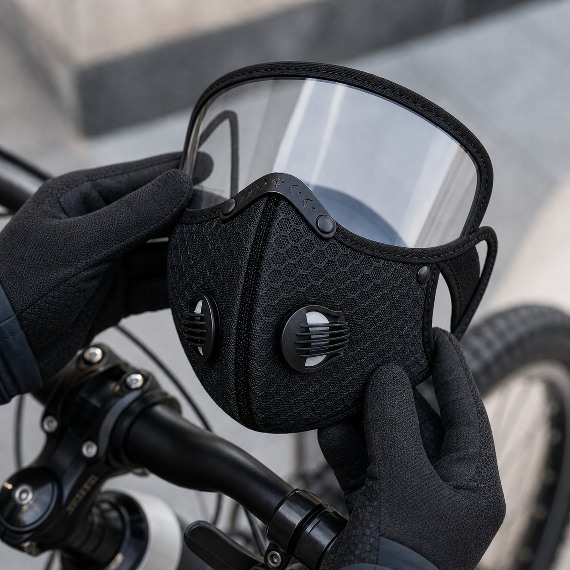 Protective Riding Face Mask With Removable Eye Shield