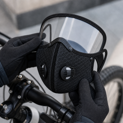 Protective Riding Face Mask With Removable Eye Shield