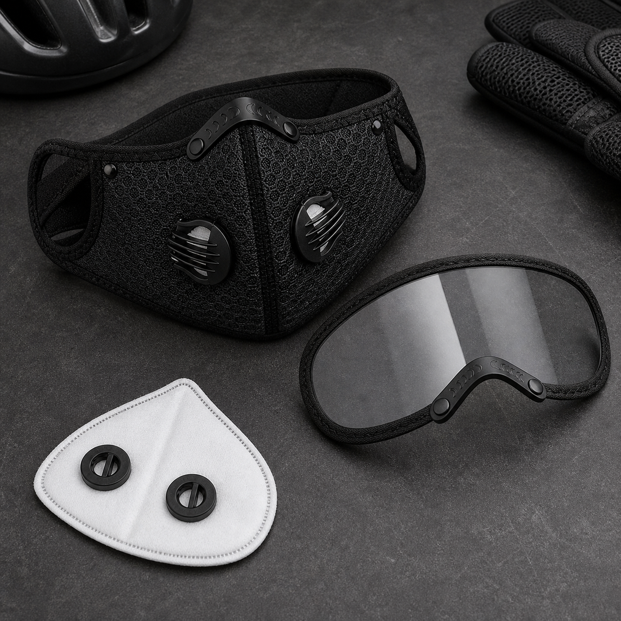Protective Riding Face Mask With Removable Eye Shield