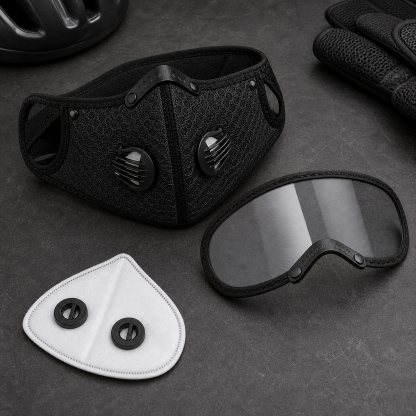 Protective Riding Face Mask With Removable Eye Shield