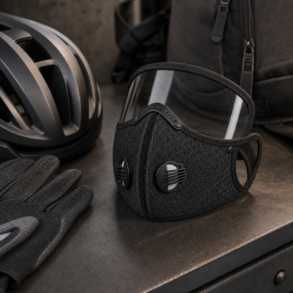Protective Riding Face Mask With Removable Eye Shield