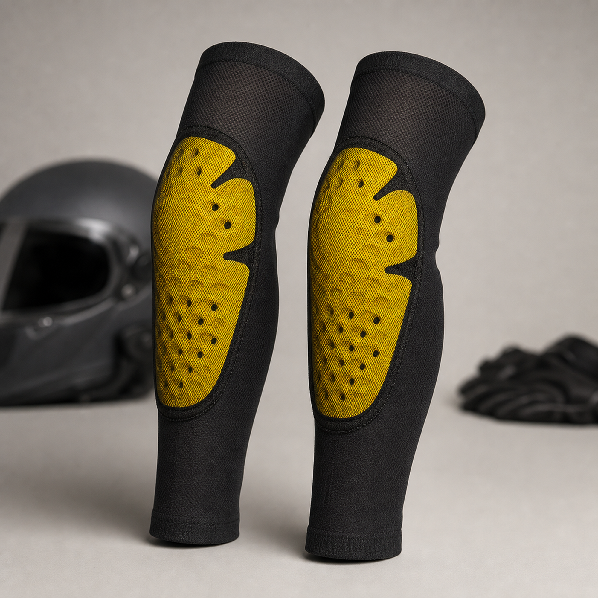 Summer Ice Silk Cooling Motorcycle Elbow Guards - Breathable Mesh Arm Protection Sleeves for Hot Weather