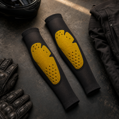 Summer Ice Silk Cooling Motorcycle Elbow Guards - Breathable Mesh Arm Protection Sleeves for Hot Weather