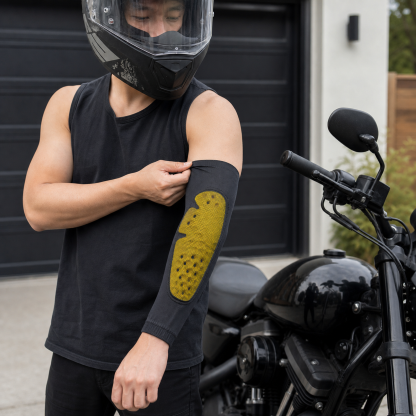 Summer Ice Silk Cooling Motorcycle Elbow Guards - Breathable Mesh Arm Protection Sleeves for Hot Weather