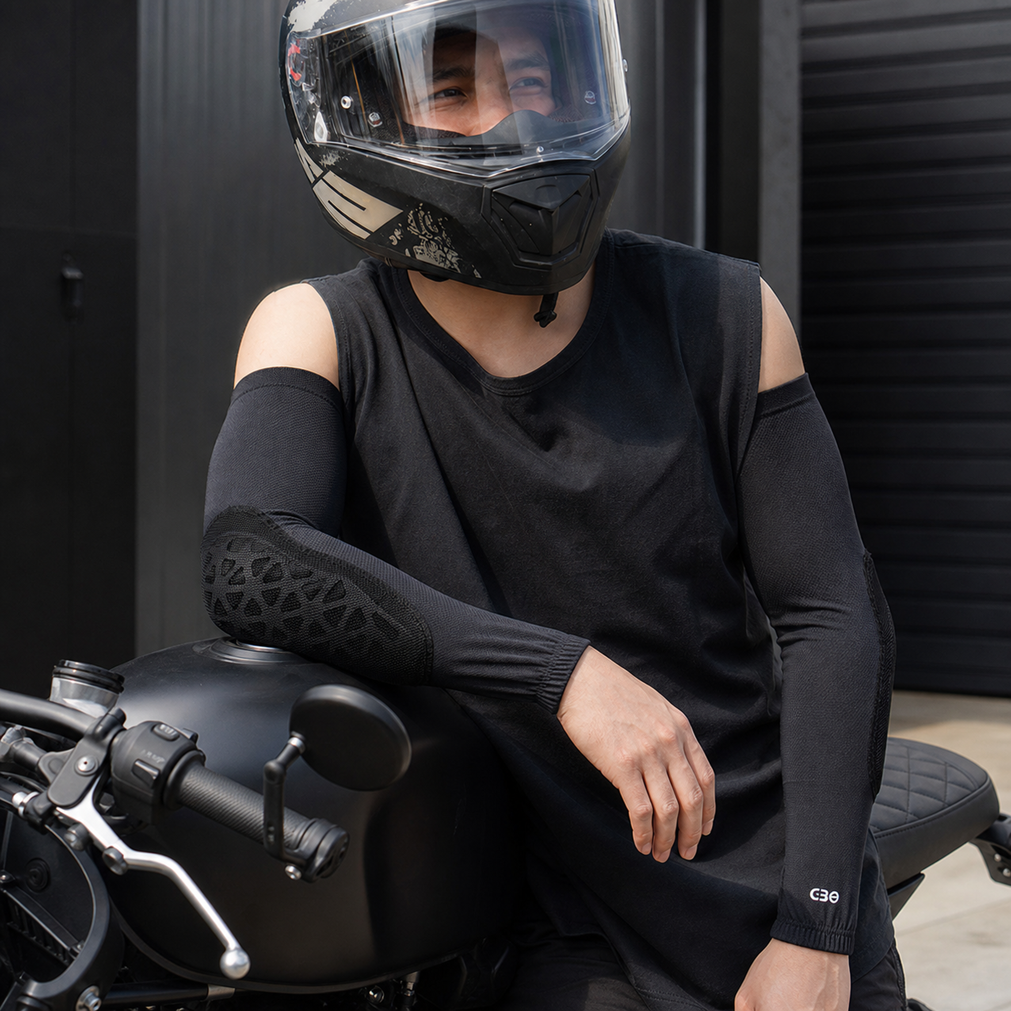 Summer Ice Silk Cooling Motorcycle Elbow Guards - Breathable Mesh Arm Protection Sleeves for Hot Weather