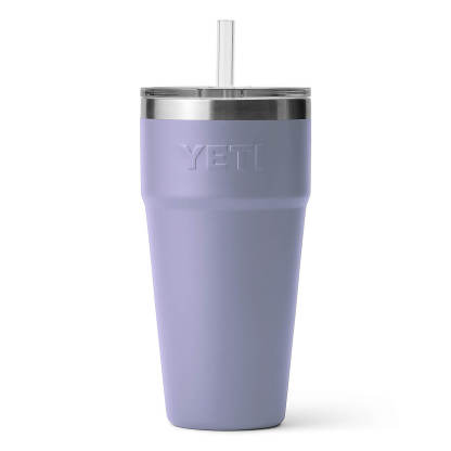 YEkhjgTI Rambler 26 oz Stackable Cup with Straw Lid