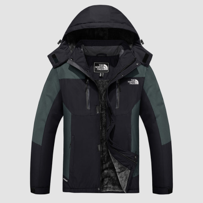 Men's Winter Snow Jackets Fleece Lining with Multi Pockets Water-Resistant Coats