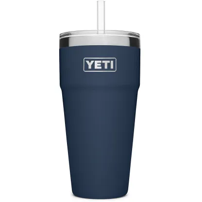YEkhjgTI Rambler 26 oz Stackable Cup with Straw Lid