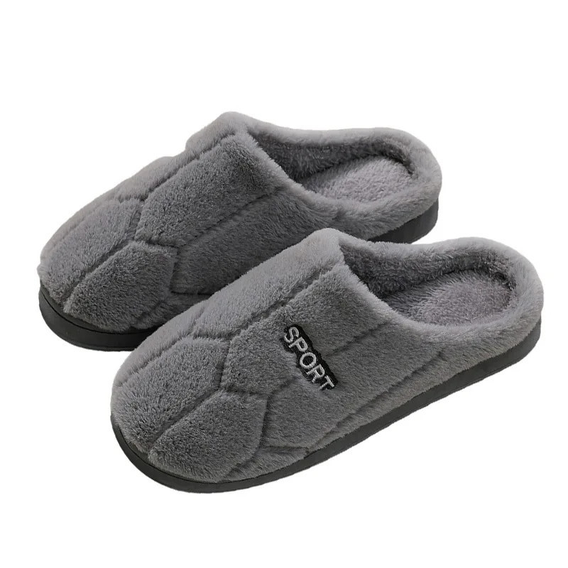 Winter Men'S Shoes Household Cotton Slippers Men Indoor Warm Plush Footwear Non-Slip Platform Slippers Couple Women Home Shoes