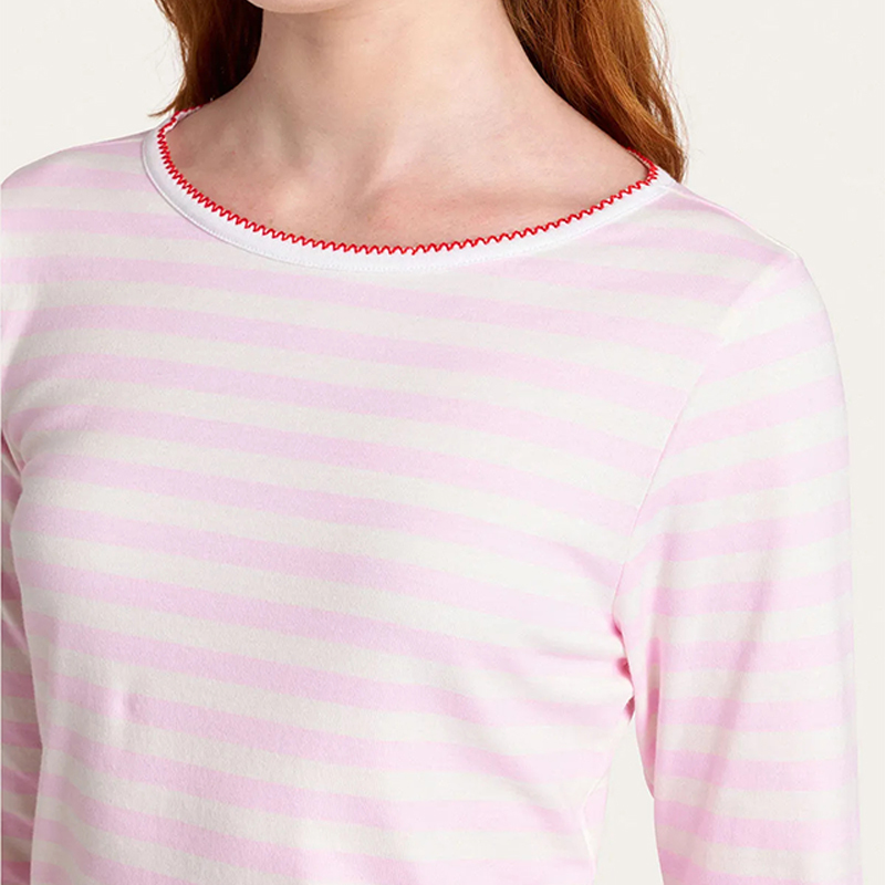 Pink Striped Pajama Shorts Set