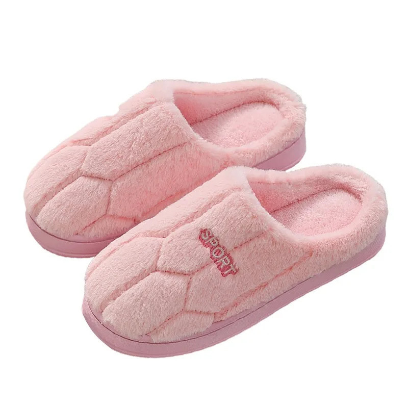 Winter Men'S Shoes Household Cotton Slippers Men Indoor Warm Plush Footwear Non-Slip Platform Slippers Couple Women Home Shoes