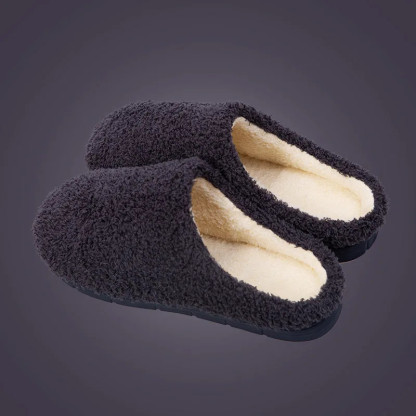 2024 Winter Soft Sole Slippers Men Women Indoor Floor Flat Shoes Autumn Winter Warm Home Cotton Warm Plush Bedroom Slides