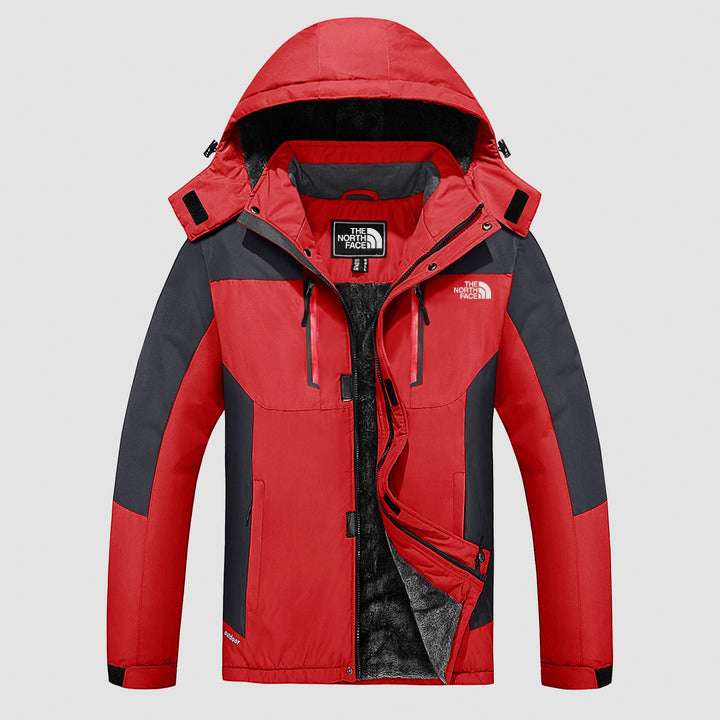 Men's Winter Snow Jackets Fleece Lining with Multi Pockets Water-Resistant Coats