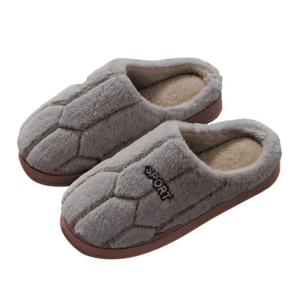 Winter Men'S Shoes Household Cotton Slippers Men Indoor Warm Plush Footwear Non-Slip Platform Slippers Couple Women Home Shoes