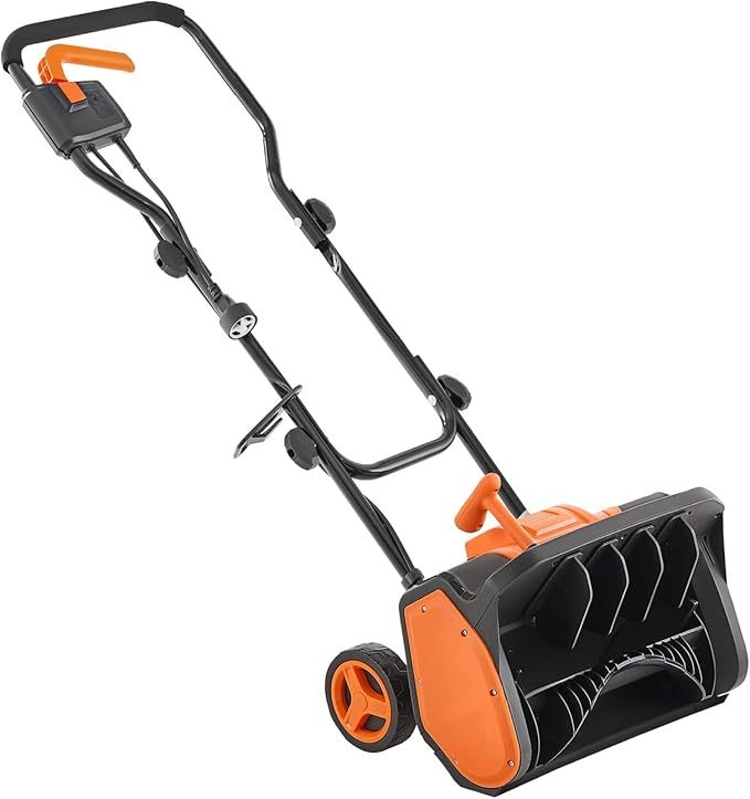 VEVOR Electric Snow Shovel, 12A 17 inch Corded Snow Shovel, 60° Adjustable Chute, 20 ft Throwing Distance, Snowthrower with Dual Safety Switch, Winter Ice Removal Tool for Driveway Sidewalk Patio