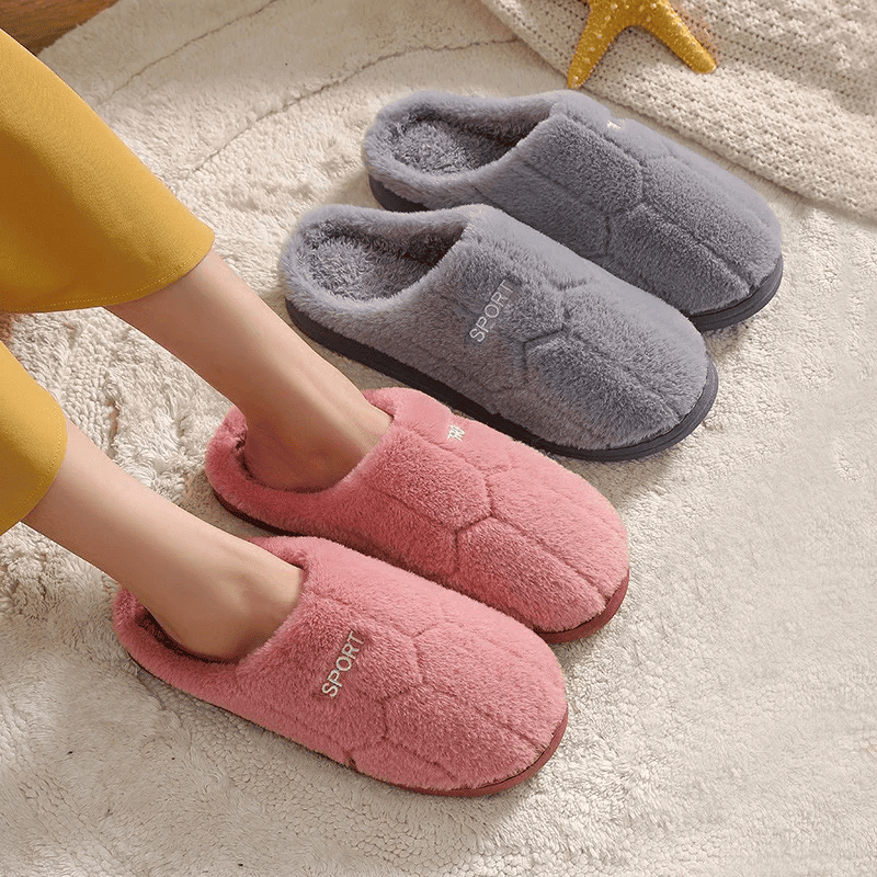 Winter Men'S Shoes Household Cotton Slippers Men Indoor Warm Plush Footwear Non-Slip Platform Slippers Couple Women Home Shoes