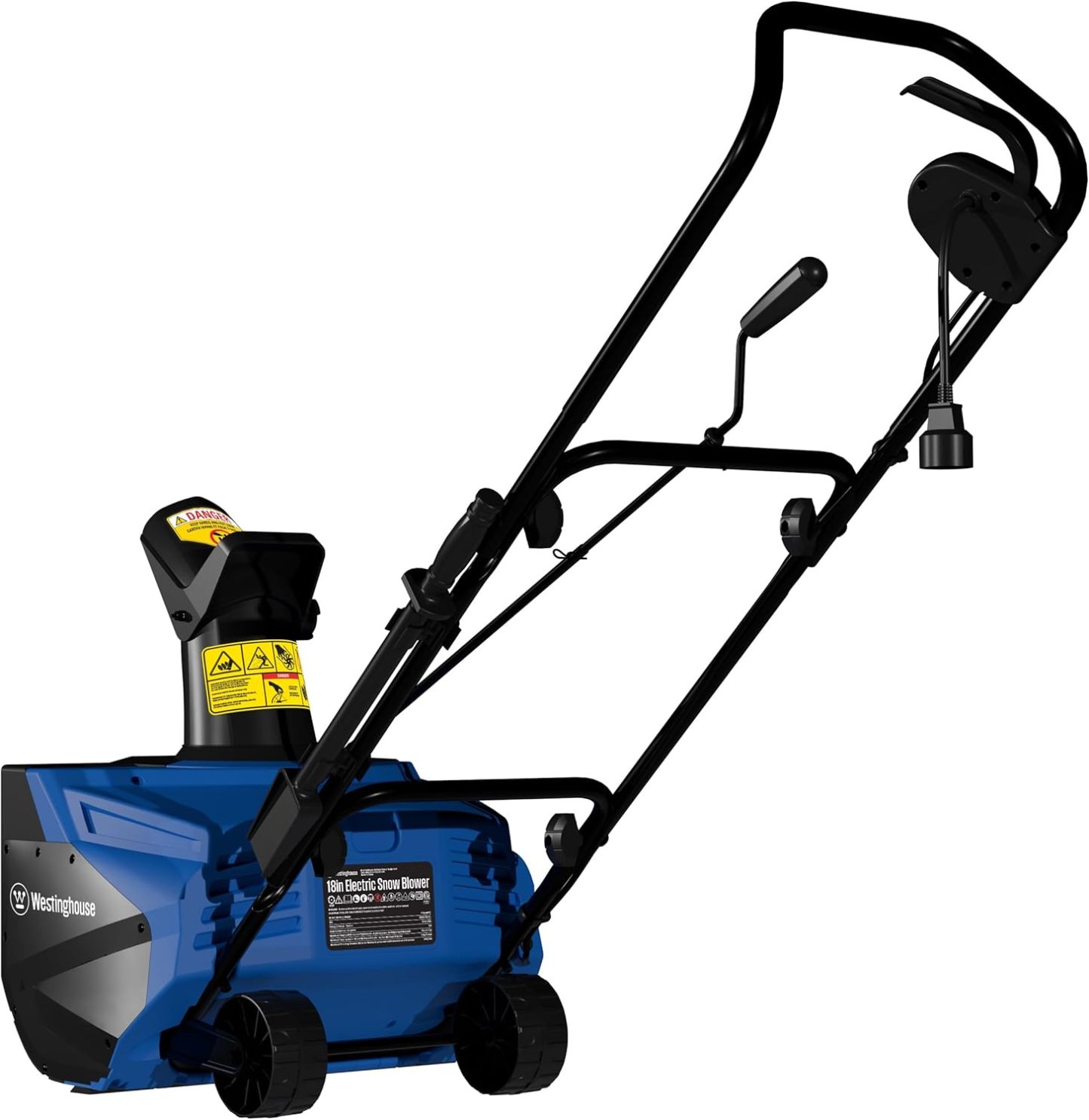 Westinghouse WSnow18D Corded Snow Blower 18-inches Wide, Dual LED Lights, Electric Snow Blower with 25ft Throwing Distance, Plows 720lbs/min, Adjustable Chute