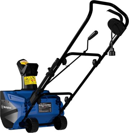 Westinghouse WSnow18D Corded Snow Blower 18-inches Wide, Dual LED Lights, Electric Snow Blower with 25ft Throwing Distance, Plows 720lbs/min, Adjustable Chute