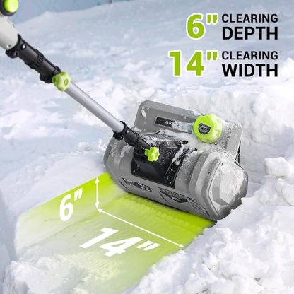 1500w High-Power Snow Blower, 3500rpm Speed, 20-Foot Snow Throwing Distance with Adjustable Chute and 12A Brushed Motor, Suitable for Yards, Driveways, Sidewalk