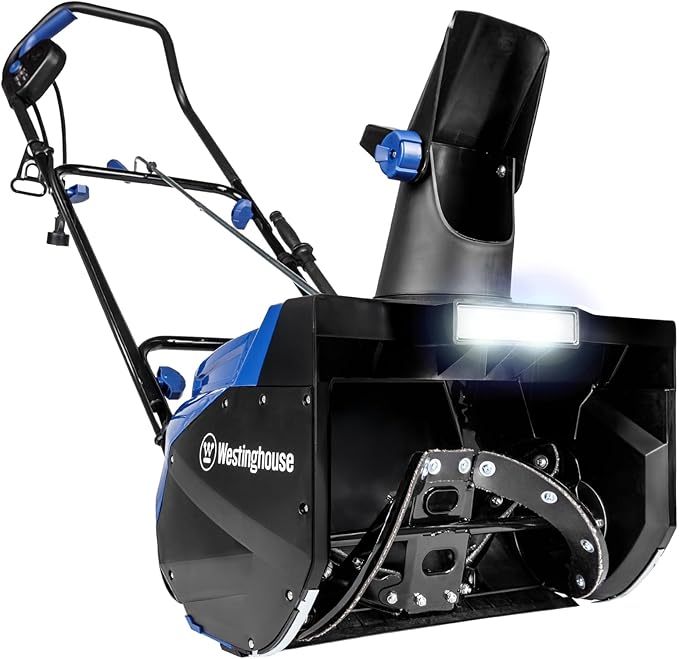 Westinghouse WSnow18D Corded Snow Blower 18-inches Wide, Dual LED Lights, Electric Snow Blower with 25ft Throwing Distance, Plows 720lbs/min, Adjustable Chute