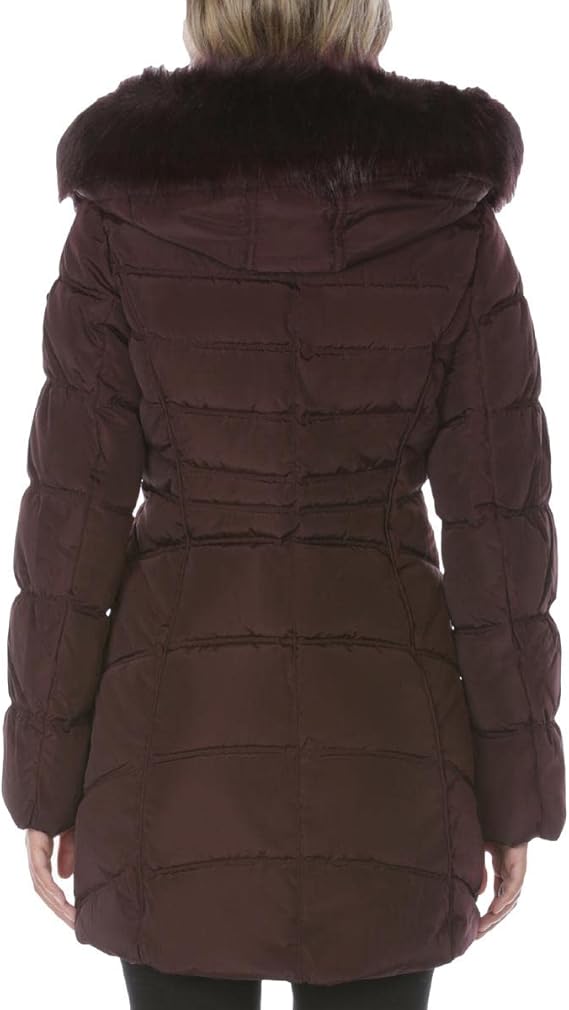 Women's 3/4 Hooded Puffer Jacket
