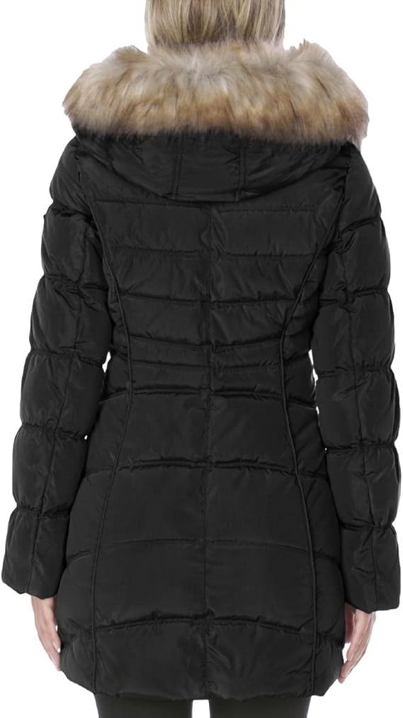 Women's 3/4 Hooded Puffer Jacket