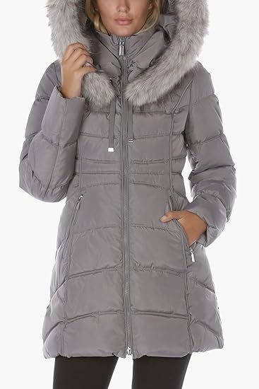 Women's 3/4 Hooded Puffer Jacket