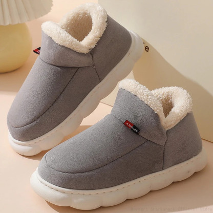 2024 Women Winter Boots Slippers Thickening Plush Warm Snow Boot Couple Thick Heels Cotton Shoes Plus Size Platform Slides Botas