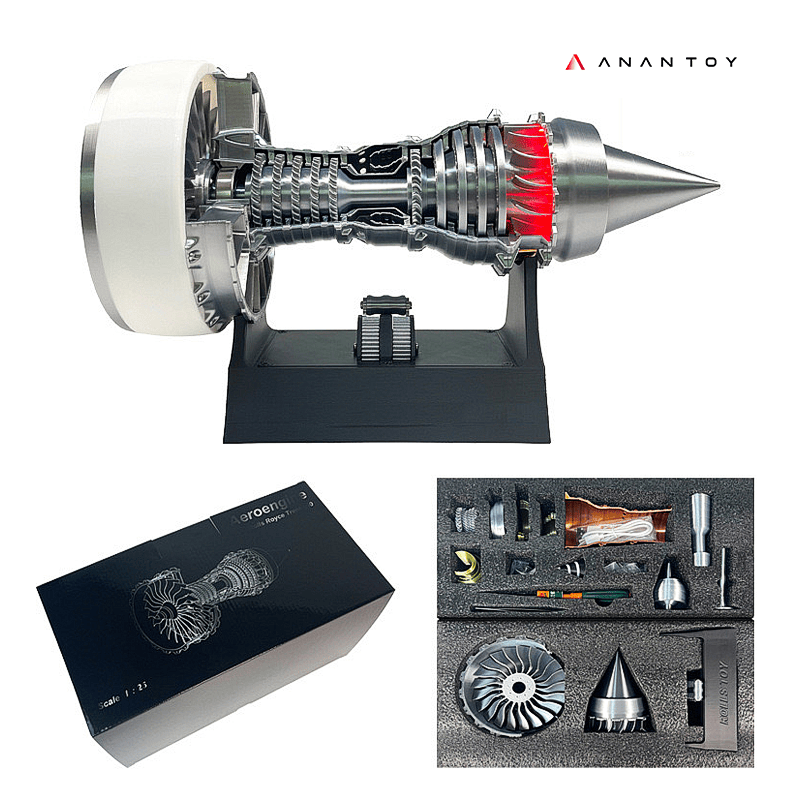 AnanToy™ A380/TR900 White Turbo Reverse Engine Scale Model (1:25) Ultimate DIY Kit