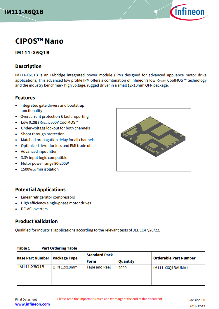Infineon英飞凌IM111-X6Q1B