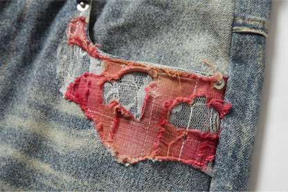 2026 YADcrew Evening Lace Print Denim Jeans