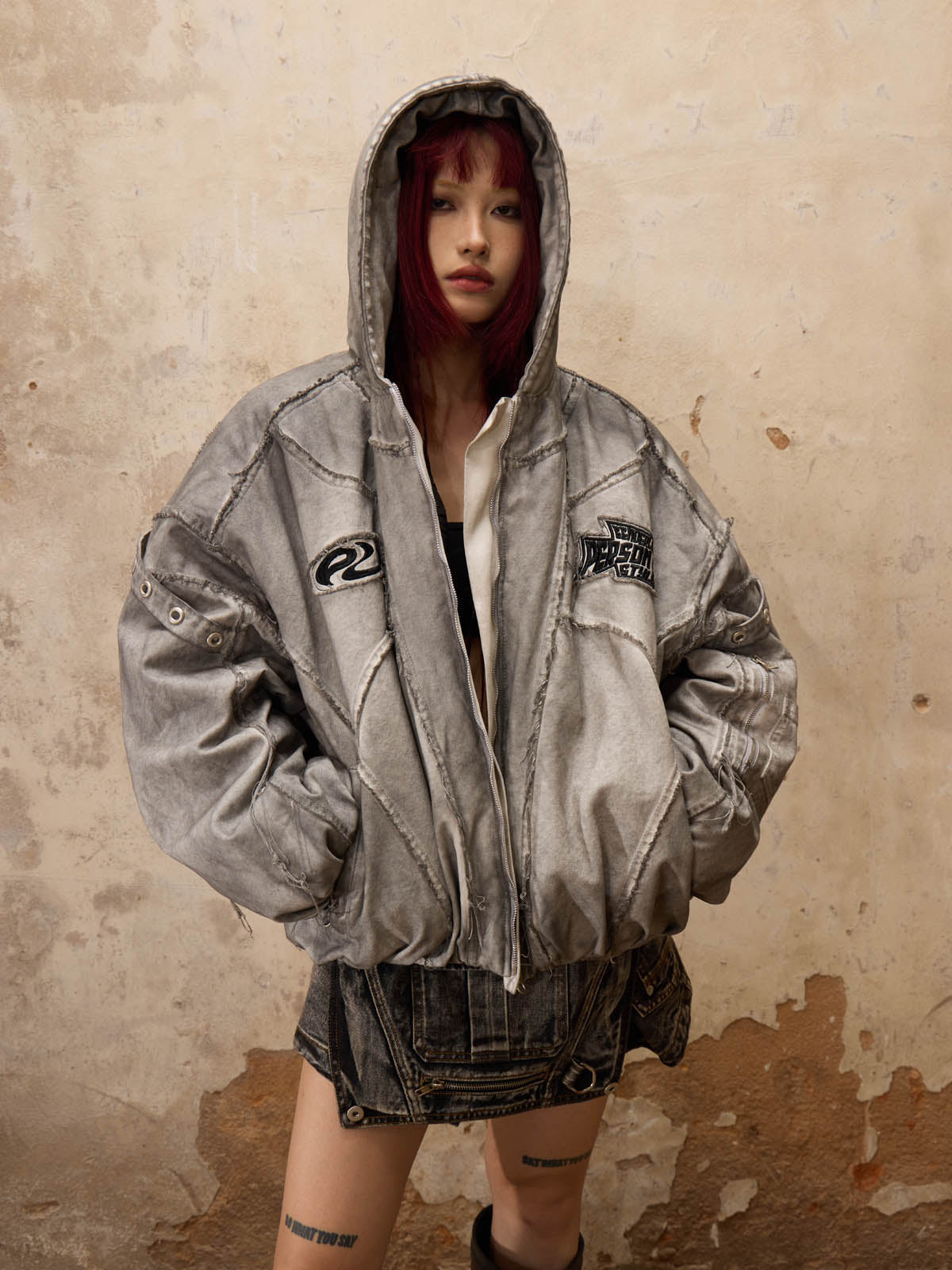 Persothtnsoul Hand Brushed Dirty Cotton Jacket