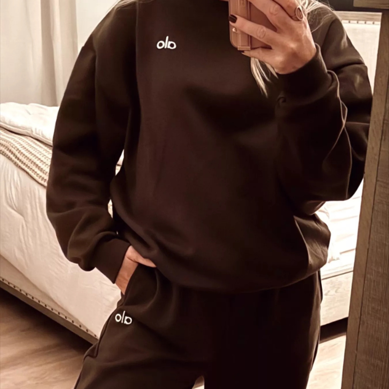 AL YA Sweat Set - Crewneck + Sweats--black