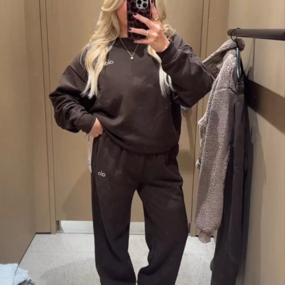 AL YA Sweat Set - Crewneck + Sweats--black