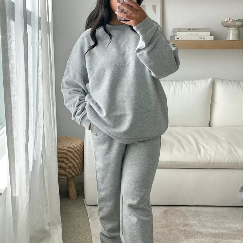 AL YA Sweat Set - Crewneck + Sweats--black