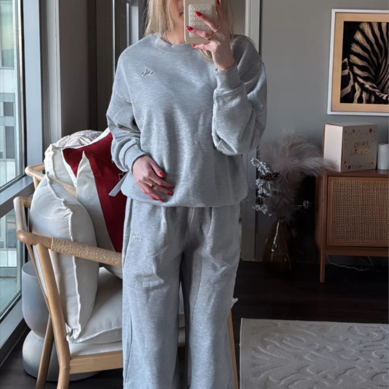 AL YA Sweat Set - Crewneck + Sweats--black