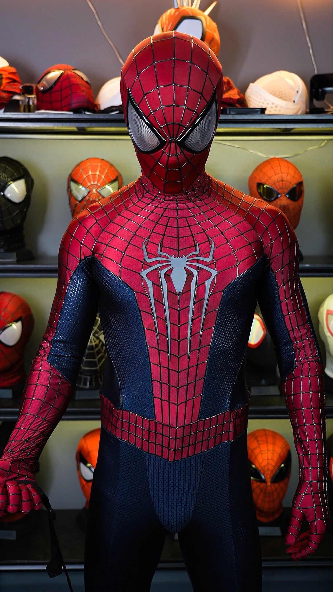 TASM 2 Suit (Andrew) with Face shell & 3D Rubber Web Movie Prop Replica(wearable)