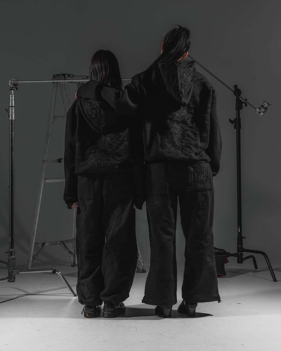 GHOUL EMBROIDERED ZIP UP SUIT